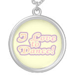 I Love to Dance Tshirts and Gifts Custom Necklace