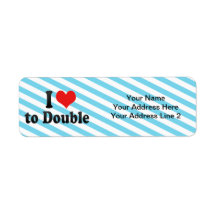 I Love to Double Return Address Label