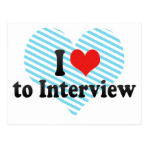 I Love to Interview Postcards