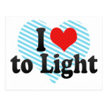 I Love to Light Post Cards