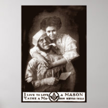 I Love to Love a Mason, 1908 Posters