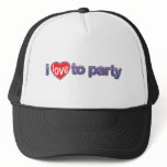 I Love To Party - Music Heart Adore Disc Jockey Trucker Hat