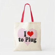 I Love to Plug Tote Bag