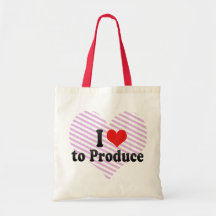 I Love to Produce Tote Bag