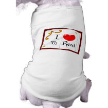 I Love To Read Doggie T Shirt