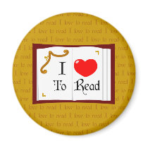 I Love To Read Fridge Magnet