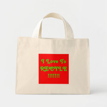 I Love To RECYLE!!!!!!! Tote Bags