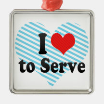 I Love to Serve Christmas Tree Ornament