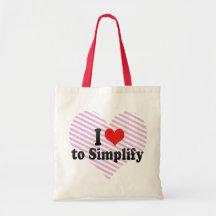 I Love to Simplify Canvas Bags