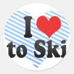 I Love to Ski Sticker