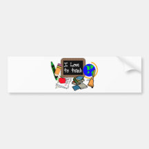 I Love To Teach Bumper Sticker