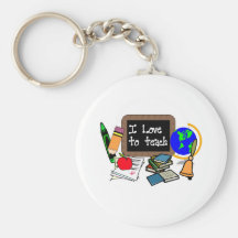I Love To Teach Keychains
