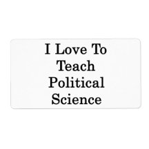 I Love To Teach Political Science Personalized Shipping Labels