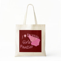 I love to wear Girls Panties - Pink Bag