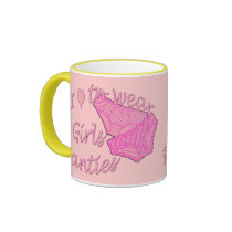 I love to wear Girls Panties - Pink Coffee Mugs