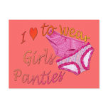 I love to wear Girls Panties postcards