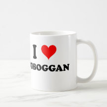 I Love Toboggan Coffee Mugs