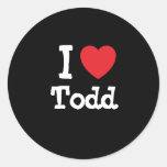 I love Todd heart custom personalized Sticker