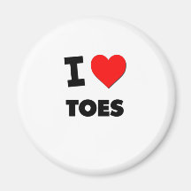 I love Toes Fridge Magnet