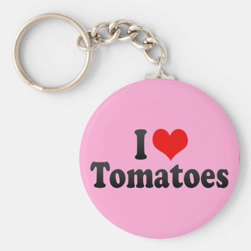 I Love Tomatoes Key Chain