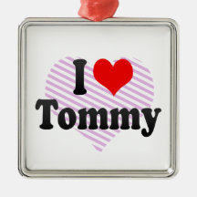 I love Tommy Christmas Ornaments