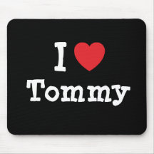 I love Tommy heart T-Shirt Mouse Mats
