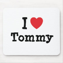 I love Tommy heart T-Shirt Mouse Pads