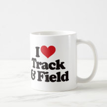 I Love Track and Field Mugs