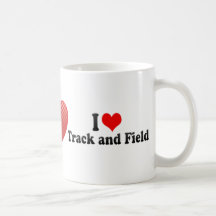 I Love Track and Field Mugs