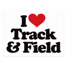 I Love Track and Field Post Cards