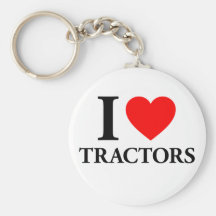 I Love Tractors Keychain