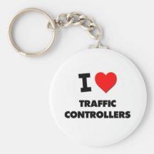 I love Traffic Controllers Keychain