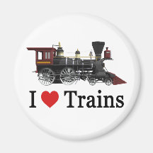 I Love Trains Magnets