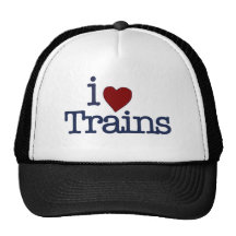 I Love Trains Trucker Hat