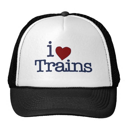 I Love Trains Trucker Hat