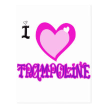 I LOVE Trampoline Post Cards