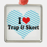 I Love Trap & Skeet Christmas Tree Ornament