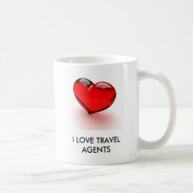 I LOVE TRAVEL AGENTS COFFEE MUG