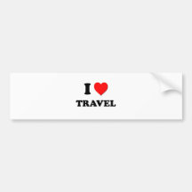 I love Travel Bumper Sticker