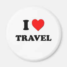 I love Travel Refrigerator Magnet