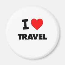 I love Travel Refrigerator Magnet