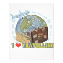 I Love Travelling Letterhead Template