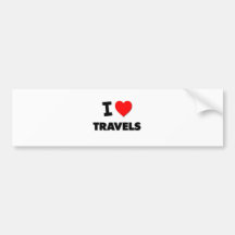 I love Travels Bumper Sticker