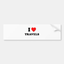I love Travels Bumper Stickers