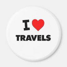 I love Travels Fridge Magnets