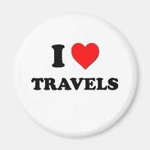 I love Travels Refrigerator Magnet