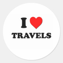 I love Travels Round Sticker