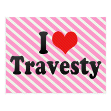 I Love Travesty Postcard