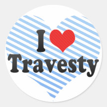 I Love Travesty Stickers