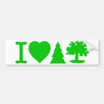 I Love Trees Bumper Sticker